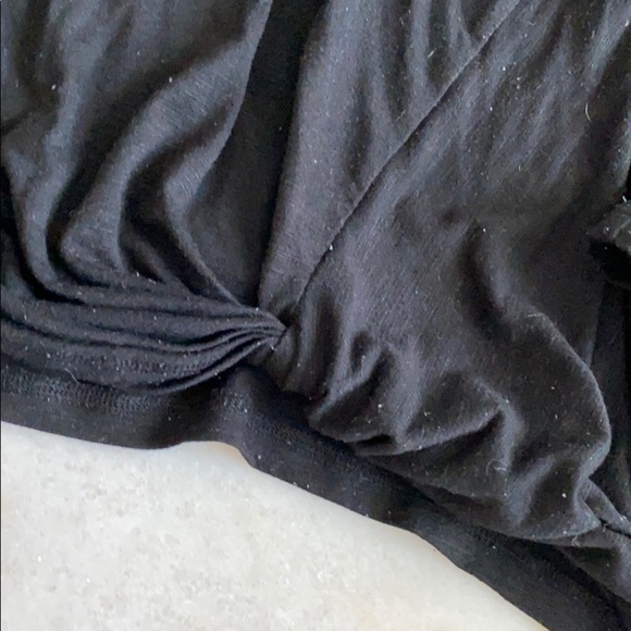 Ideology black womens top with side knot - Picture 2 of 3